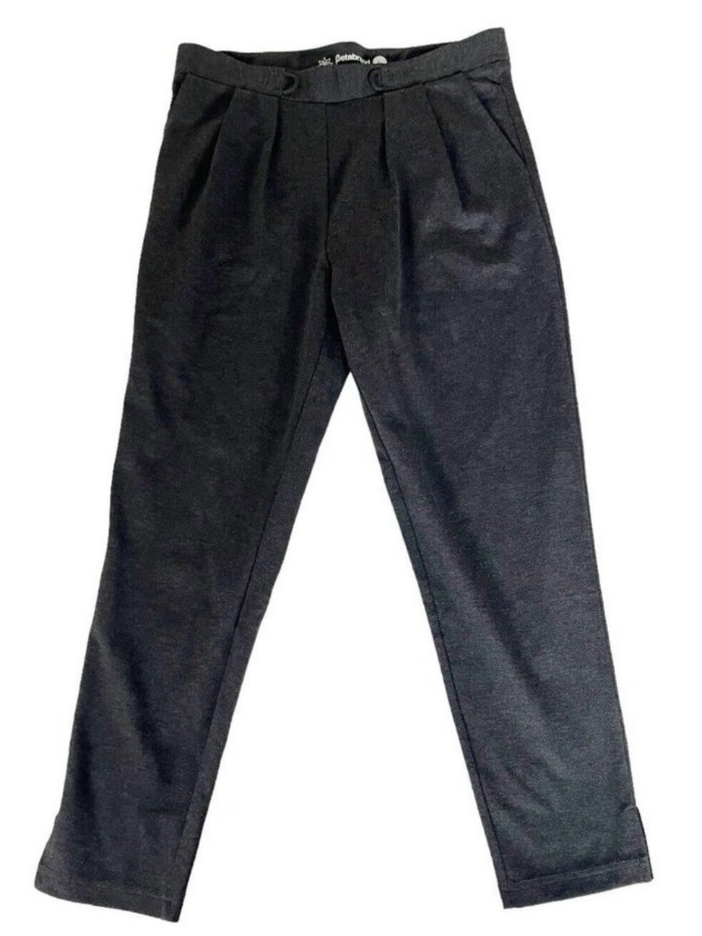Betabrand Womens Sz L Charcoal Gray Skinny Leg Soho Joggers Pants W1528 Stretch